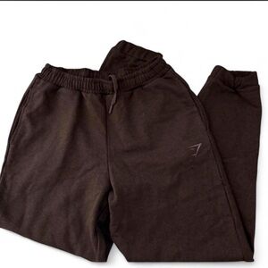 GYMSHARK SET- Women's Brown Jogger Sweatpants and Quarter Zip Jacket